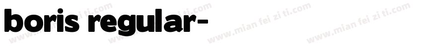 boris regular字体转换